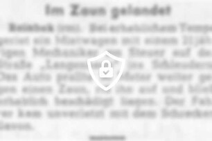 Im Zaun gelandet