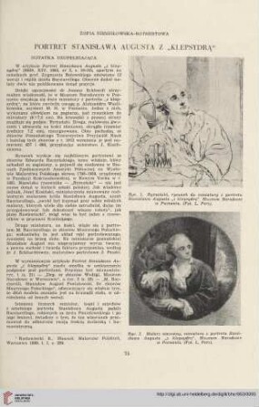 15: Portret Stanisława Augusta z "klepsydrą" : notatka uzupełniająca