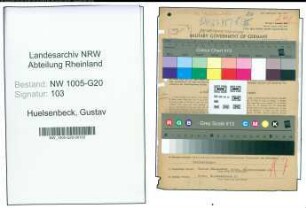 Entnazifizierung Gustav Huelsenbeck , geb. 15.04.1895 (Geschaeftsfuehrer)