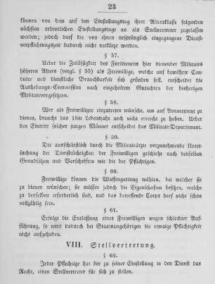 VIII. Stellvertretung.