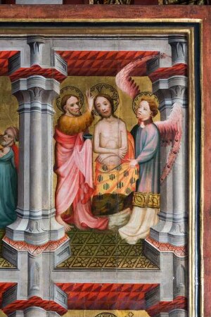 Jakobusaltar — Szenen aus der Legende um Jesus Christus — Taufe Christi