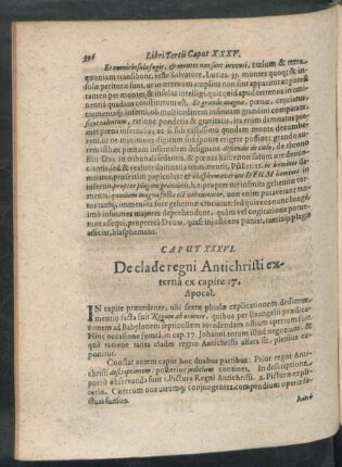 Caput XXXVI. De clade regni Antichristi externa ex capite 17. Apocal.
