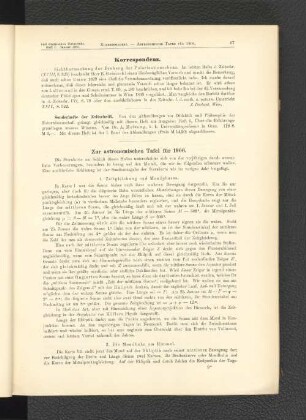 Zur astronomischen Tafel für 1906.
