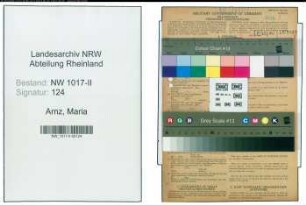 Entnazifizierung Maria Arnz , geb. 09.07.1881 ()