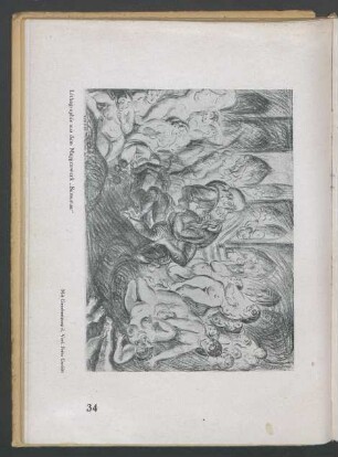 Lithographie aus dem Mappenwerk "Sumurun"