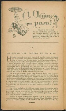 El amor que pasa - LIX En mitad del camino de la vida...