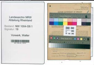 Entnazifizierung Walter Vorwerk , geb. 11.10.1903 (Ingenieur)