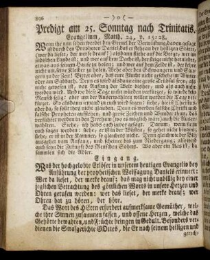Predigt am 25. Sonntag nach Trinitatis. - Predigt am 26. Sonntag nach Trinitatis.