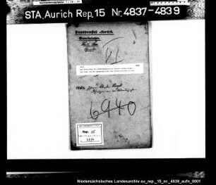 Die Befreiung des Schmiedegesellen Johann Claßen Voget aus Loga von der Wanderpflicht zur Niederlassung in Leer