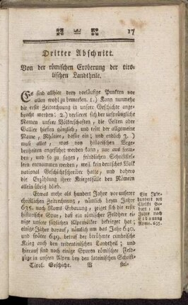 Dritter Abschnitt. Von der römischen Eroberung der tirolischen Landtheile.
