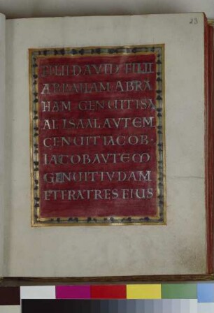 Guntbald-Evangeliar — Schriftzierseite, Folio fol. 23r