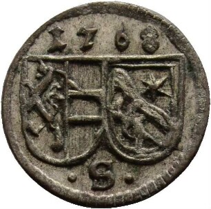 Münze, Pfennig, 1768