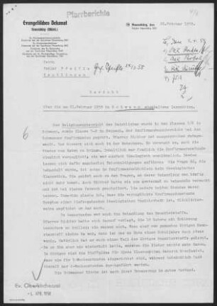 Schwann-Dennach: Inspektionsbericht 1958