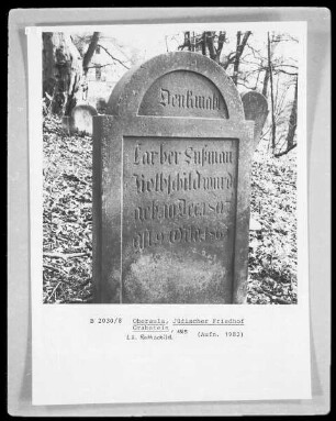 Grabstein von Larber Sußmann Rothschild, gestorben 1863