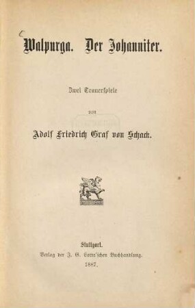 Walpurga. Der Johanniter