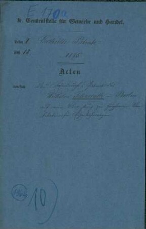 Patent des Wilhelm Scharrath in Berlin auf eine Vorrichtung zur zugfreien Ventilation für Eisenbahnwagen