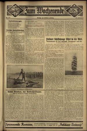 Zweite Ausgabe vom Sonntag, den 16. September 1934.
