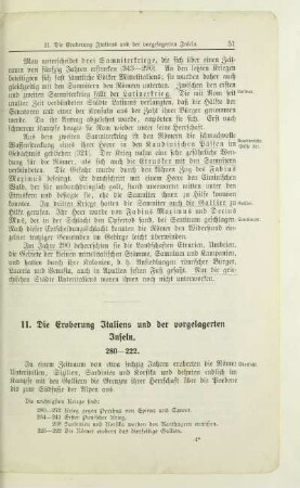 II. Die Eroberung Italiens und der vorgelagerten Inseln 280-222