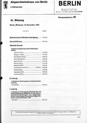 Nr. 41, 10. Dezember 1980