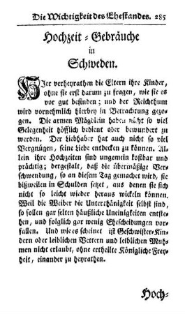 Hochzeit-Gebräuche in Schweden.