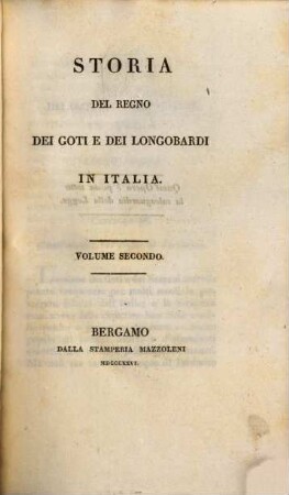 Storia del regno dei Goti e dei Longobardi in Italia, 2