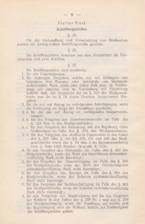 Vierter Titel. Schöffengerichte