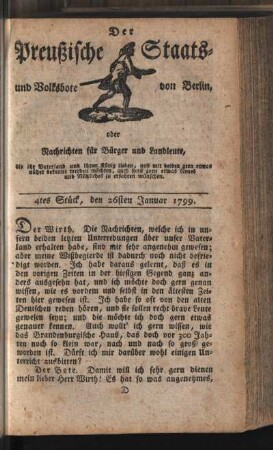4tes Stück, den 26sten Januar 1799