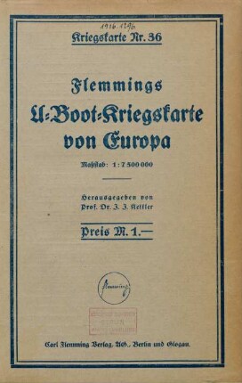36: U-Boot-Kriegskarte von Europa
