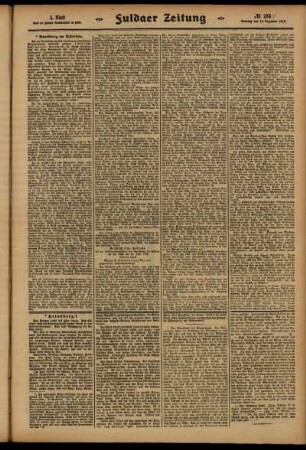 Dritte Ausgabe vom Samstag, den 13. Dezember 1913.