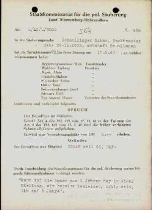 Schmollinger, Oskar