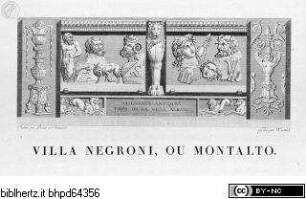 Choix des plus célèbres maisons de plaisance de Rome et de ses environs, Illustration Seite 25: Fragments antiques tirés de la Villa Albani