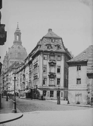 Rampische Strasse : Dresde. Rampische Straße, Blick gegen die Frauenkirche