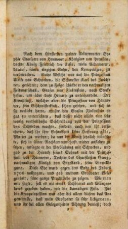 Denkwürdigkeiten aus dem Leben der Königl. Preußischen Prinzessinn Friederike Sophie Wilhelmine (Schwester Friedrichs des Großen), Markgräfinn von Bayreuth : vom Jahr 1709 bis 1733, 1
