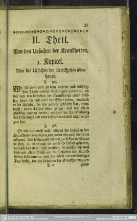 II. Theil. Von den Ursachen der Krankheiten