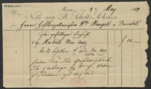 [Rechnung] Nota von B. Schott's Söhne
