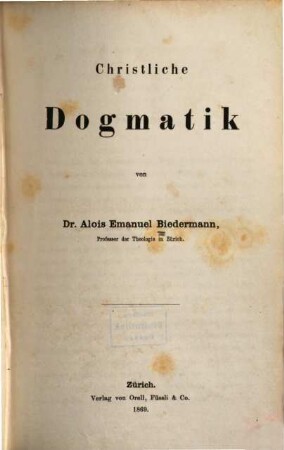 Christliche Dogmatik