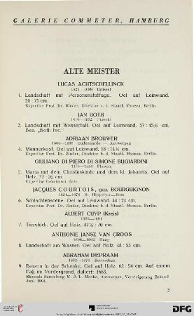 Alte Meister (Nr.1-42)