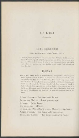Un loco - (Continuación) : Drama en tres actos y un prólogo