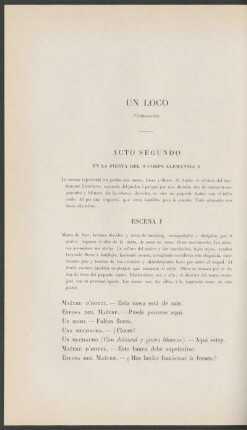 Un loco - (Continuación) : Drama en tres actos y un prólogo