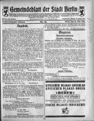 1926,21: Nr. 21, 23. Mai 1926