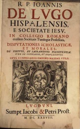 Disputationes scholasticae de virtute et sacramento poenitentiae