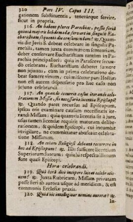 320-332, Hora celebrandi. - Altaris ornatus.
