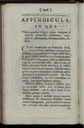 APPENDICULA. IN QUA