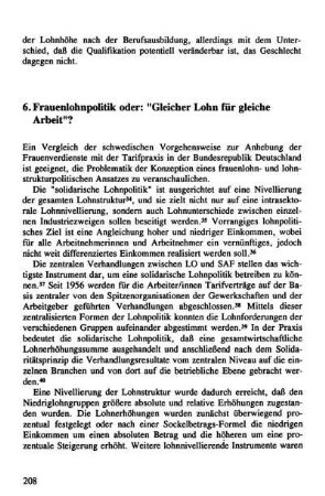 6. Frauenlohnpolitik oder: ???Gleicher Lohn für gleiche Arbeit????