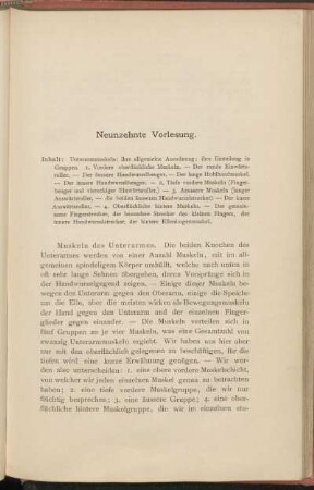 Neunzehnte Vorlesung.