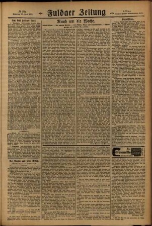 Zweite Ausgabe vom Sonntag, den 27. Juni 1926.