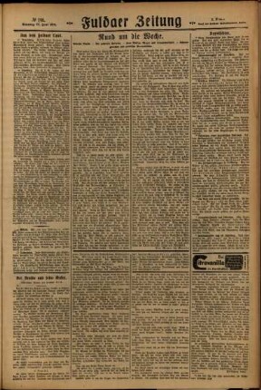 Zweite Ausgabe vom Sonntag, den 27. Juni 1926.