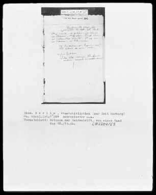 Ambrosius, Commentarii in epistulas Pauli und anderes — Vorsatzblatt