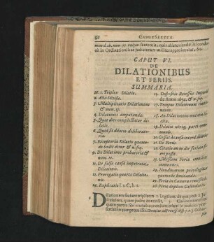 Caput VI. De Dilationibus Et Feriis.
