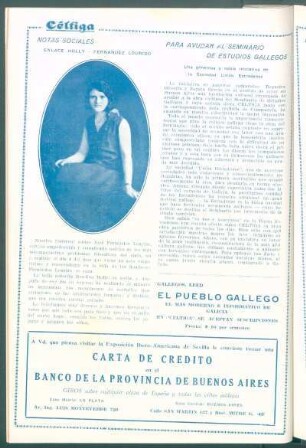 Para ayudar al Seminario de Estudios Gallegos : Una generosa y noble iniciativa de la Sociedad Unión Estradense